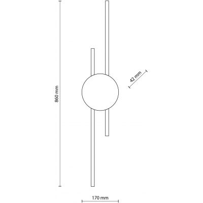 TK Lighting Java kinkiet 2x24W LED czarny 1367