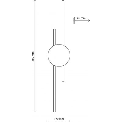 TK Lighting Java kinkiet 2x24W LED drewno/czarny 1369