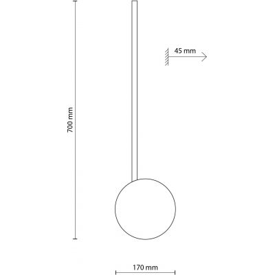 TK Lighting Java kinkiet 1x24W LED drewno/czarny 1437