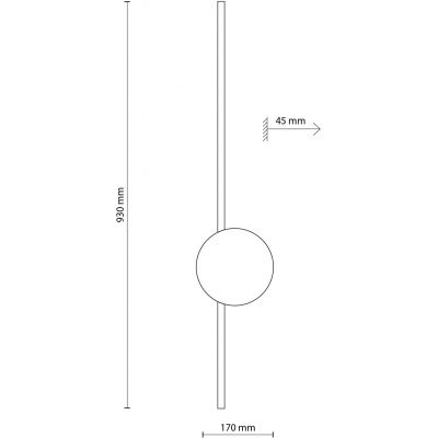 TK Lighting Java kinkiet 1x36W LED czarny 1439