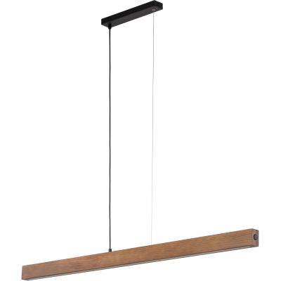 TK Lighting Teo lampa wisząca 1x36W LED ciemne drewno/czarny 1449