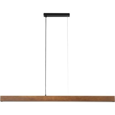 TK Lighting Teo lampa wisząca 1x36W LED ciemne drewno/czarny 1449
