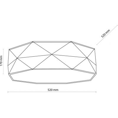 TK Lighting Kantoor White plafon 4x15W biały 1565