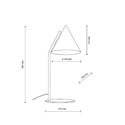 TK Lighting Cono lampa stołowa 1x15 W czarna 16009