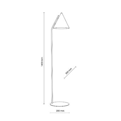 TK Lighting Cono lampa stojąca 1x15 W czarna 16010