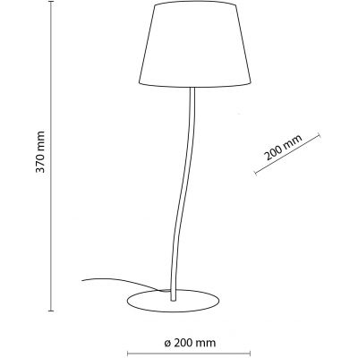 TK Lighting Nicola lampa stołowa 1x15 W brązowa/len 16027