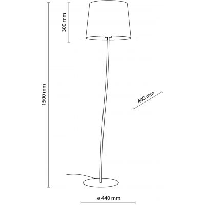 TK Lighting Nicola lampa stojąca 1x15 W brązowa/ len 16028