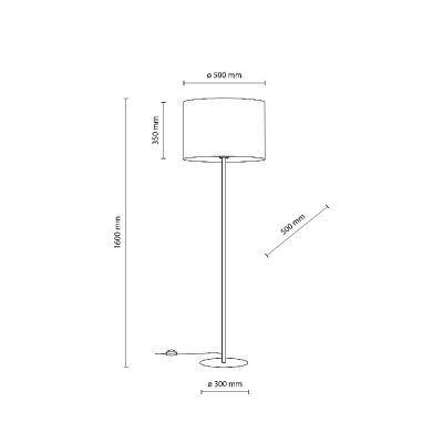 TK Lighting Umberto lampa stojąca 1x15 W złota 16029