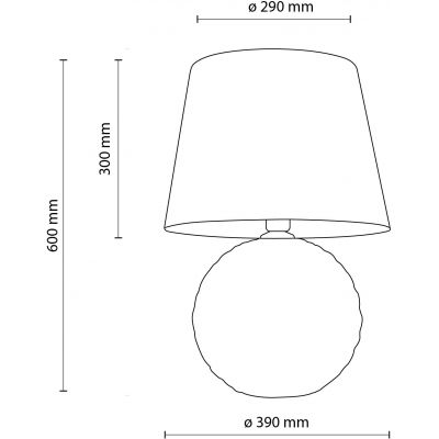 TK Lighting Santana lampa stołowa 1x15 W biała 16046