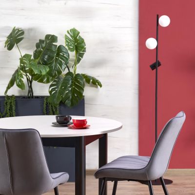 TK Lighting Vox lampa stojąca 3x10 W czarna 16063