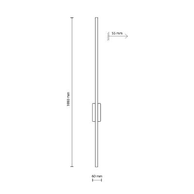 TK Lighting Flash kinkiet 1x21 W czarny 18074