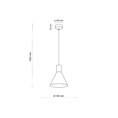 TK Lighting Jump lampa wisząca 1x15W czarny 1811