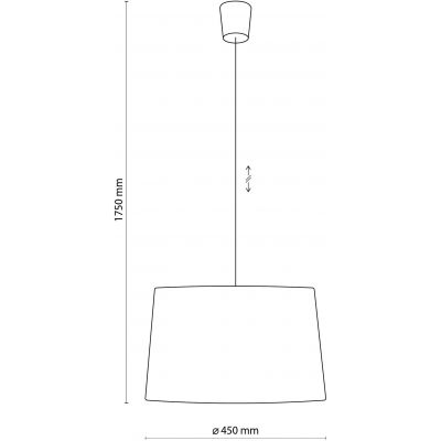 TK Lighting Maja lampa wisząca 1x15W szara 1881