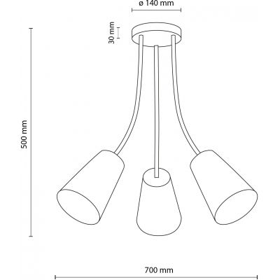 TK Lighting Wire Colour lampa wisząca 3x15 W multikolor 2106