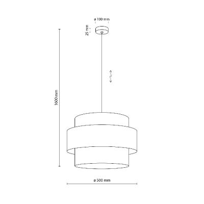 TK Lighting Trio lampa wisząca 1x15 W czarna 2758