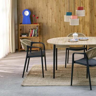 TK Lighting Duo Juta lampa wisząca 3x15W czarny/mix kolorów 2759