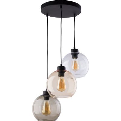 TK Lighting Cubus lampa wisząca 3x15 W czarna 2831