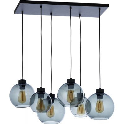 TK Lighting Cubus lampa wisząca 6x15 W czarna 2833