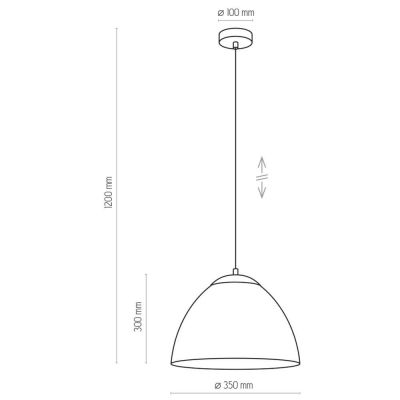 TK Lighting Faro lampa wisząca 1x15 W szary/popielaty 3193