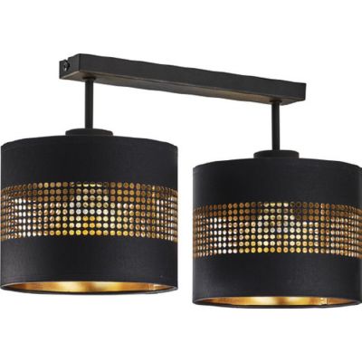 TK Lighting Tago Black lampa podsufitowa 2x15W czarna/złota 3212