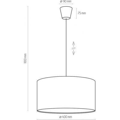 TK Lighting Rondo lampa wisząca 1x15W miętowy/biały 3233