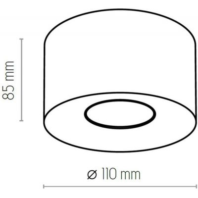 TK Lighting Orion lampa podsufitowa 1x10W czarna 3236