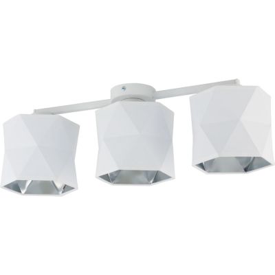 TK Lighting Siro White lampa podsufitowa 3x15W biała/srebrna 3247