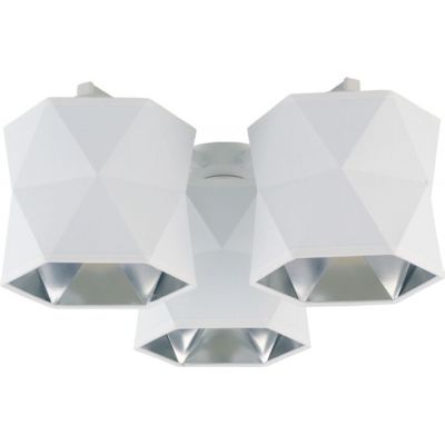 TK Lighting Siro White lampa podsufitowa 3x15W biała/srebrna 3248