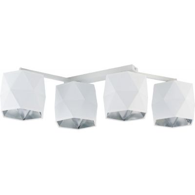 TK Lighting Siro White lampa podsufitowa 4x15W biała/srebrna 3249