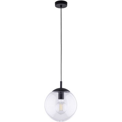 TK Lighting Esme lampa wisząca 1x15W czarny/przezroczysty 3266