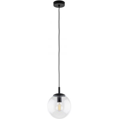 TK Lighting Esme lampa wisząca 1x15W czarny/przezroczysty 3267