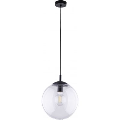 TK Lighting Esme lampa wisząca 1x15W czarny/przezroczysty 3268