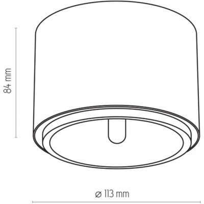 TK Lighting Moris lampa podsufitowa 1x12W złota 3349