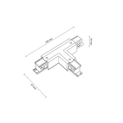 TK Lighting Tracer element łączący szyny biały 3556