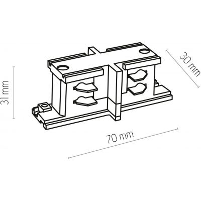 TK Lighting Tracer łącznik czarny 3609