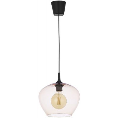 TK Lighting Coral lampa wisząca 1x60W bursztyn/czarna 4016