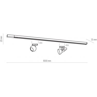 TK Lighting Tracer szynoprzewód biały