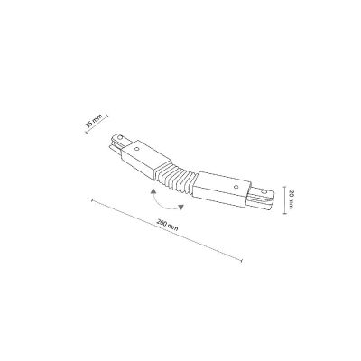 TK Lighting Tracer element łączący szyny biały 4071