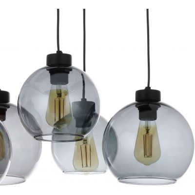 TK Lighting Cubus lampa wisząca 8x15W grafit lustrzany/czarny 4113