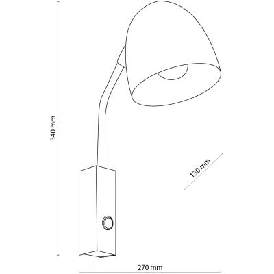 TK Lighting Soho kinkiet 1x15 W czarny 4167