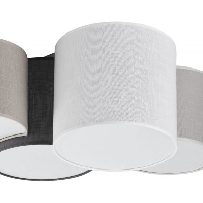 TK Lighting Mona lampa podsufitowa 5x15W szary/czarny 4185
