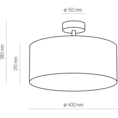 TK Lighting Rondo lampa podsufitowa 4x15W czarny/biały 4243