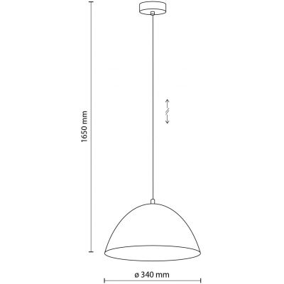 TK Lighting Faro lampa wisząca 1x15W brązowy 4332
