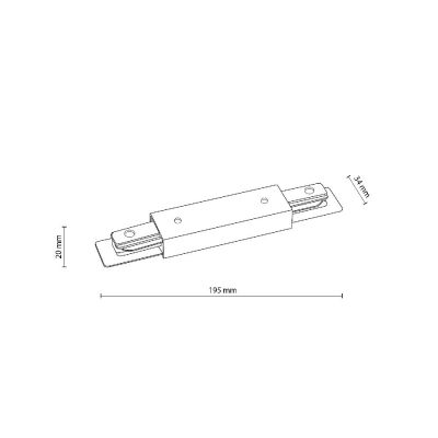 TK Lighting Tracer element łączący szyny biały 4530