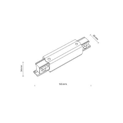 TK Lighting Tracer element łączący szyny biały 4531