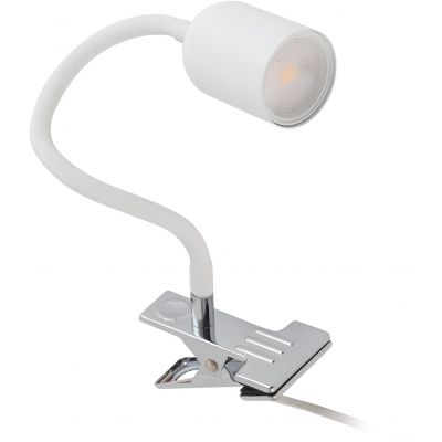 TK Lighting Top lampa biurkowa 1x10W chrom/biały 4559
