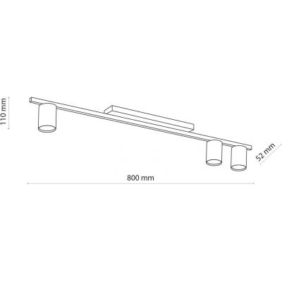 TK Lighting Logan lampa podsufitowa 3x10 W biała 4570