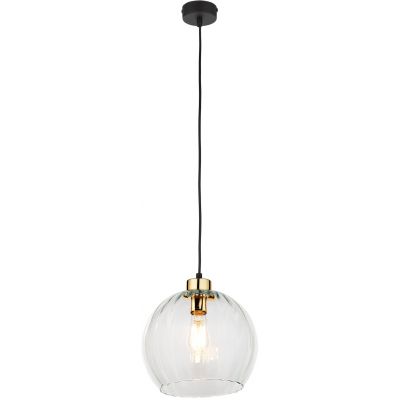 TK Lighting Devi lampa wisząca 1x15W czarny/złoty/przezroczysty 4578