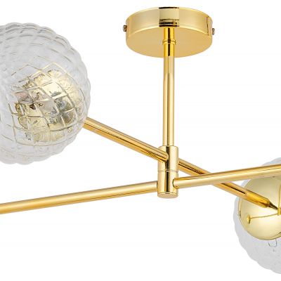 TK Lighting Cadix lampa podsufitowa 4x6W złoty/przezroczysty 4607