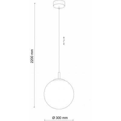 TK Lighting Cadix lampa wisząca 1x6W złoty/przezroczysty 4610